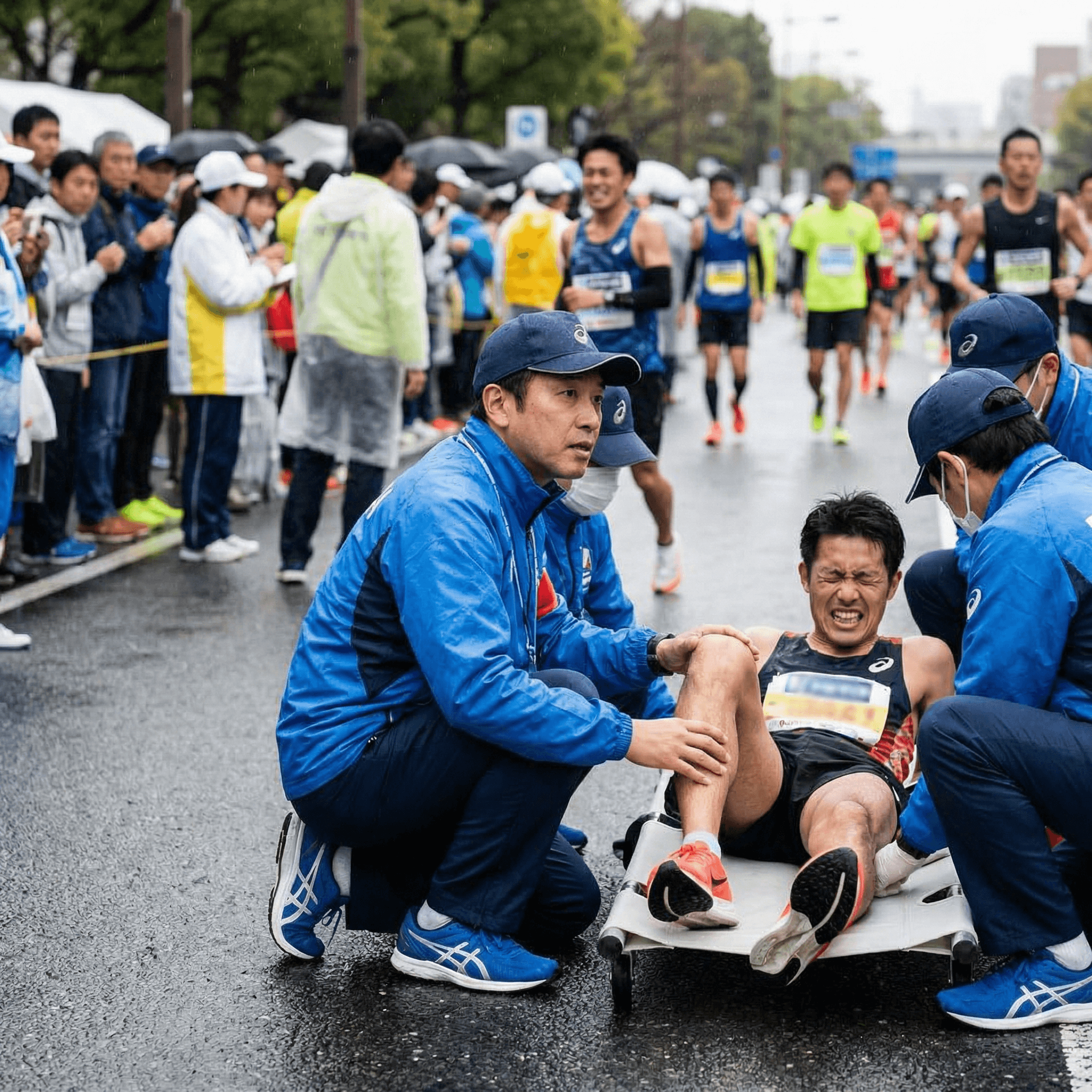 活動写真 2: 大会現場での救護活動スナップ